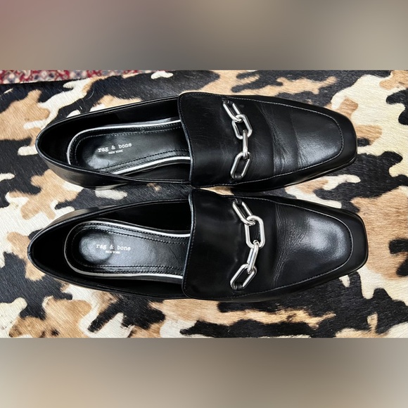 Rag & Bone “Aslen” Leather Loafers in Black Size 39 - Picture 1 of 5
